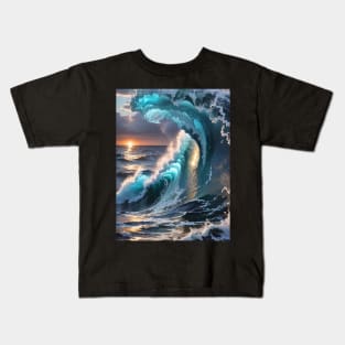 Best Vintage Surfing Waves Kids T-Shirt